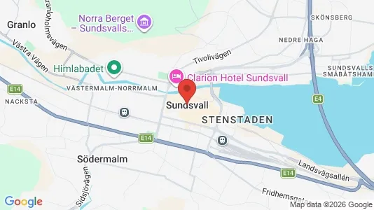 Houses for rent i Sundsvall - kort over placeringen