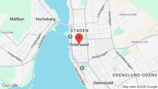 Rooms for rent i Östersund - kort over placeringen