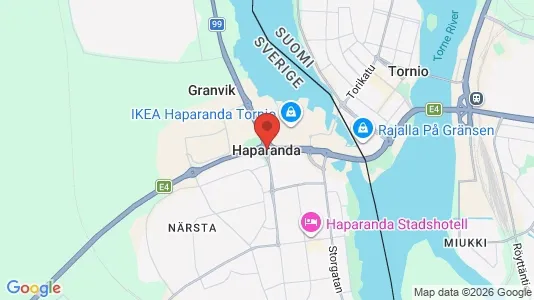 Rooms for rent i Haparanda - kort over placeringen