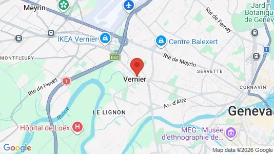 Rooms for rent i Vernier - kort over placeringen