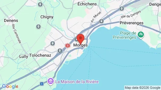 Houses for rent i Morges - kort over placeringen