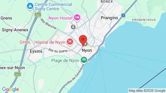 Houses for rent i Nyon - kort over placeringen