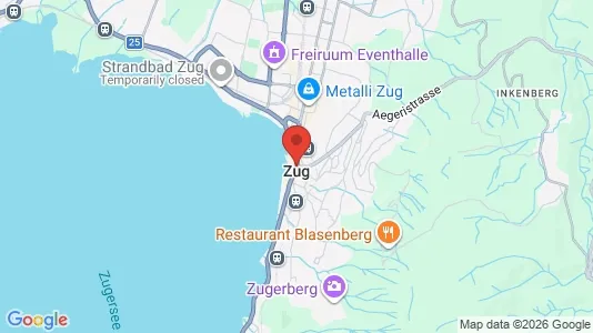 Rooms for rent i Zug - kort over placeringen