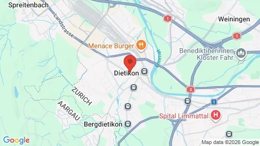 Apartments for rent i Dietikon - kort over placeringen