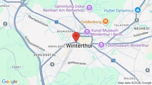 Rooms for rent i Winterthur - kort over placeringen