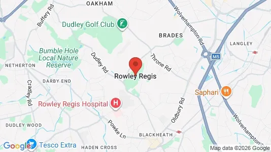 Houses for rent i Rowley Regis - West Midlands - kort over placeringen