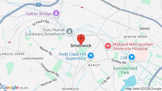 Houses for rent i Smethwick - West Midlands - kort over placeringen