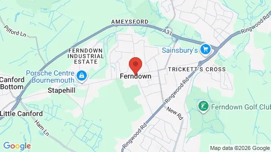Rooms for rent i Ferndown - Dorset - kort over placeringen