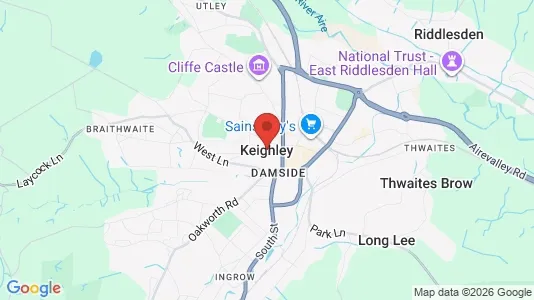 Houses for rent i Keighley - West Yorkshire - kort over placeringen