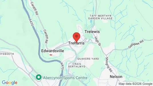 Houses for rent i Treharris - Mid Glamorgan - kort over placeringen