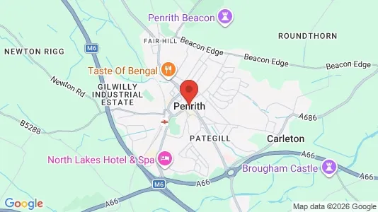 Houses for rent i Penrith - Cumbria - kort over placeringen