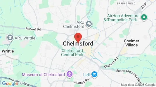Houses for rent i Chelmsford - Essex - kort over placeringen