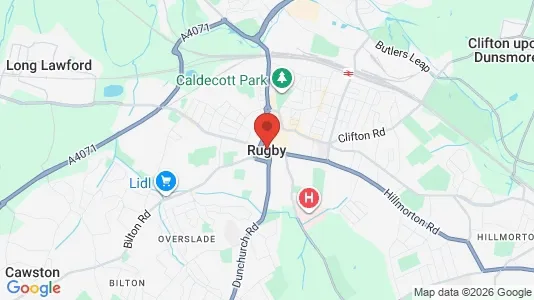 Houses for rent i Rugby - Warwickshire - kort over placeringen