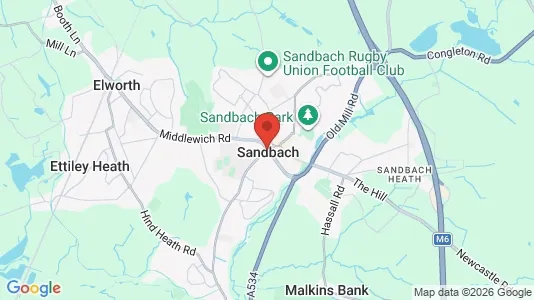 Houses for rent i Sandbach - Cheshire - kort over placeringen