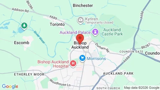 Houses for rent i Bishop Auckland - County Durham - kort over placeringen