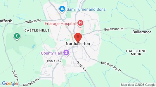 Houses for rent i Northallerton - North Yorkshire - kort over placeringen