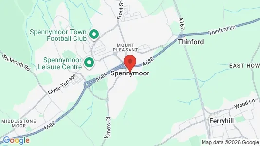 Apartments for rent i Spennymoor - County Durham - kort over placeringen