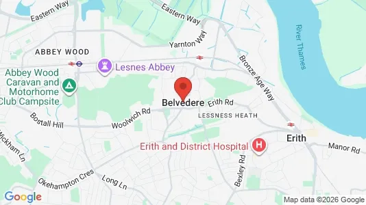 Apartments for rent i Belvedere - Kent - kort over placeringen