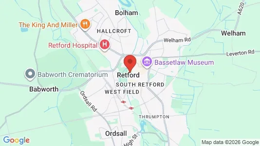 Houses for rent i Retford - Nottinghamshire - kort over placeringen