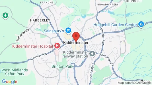 Houses for rent i Kidderminster - Worcestershire - kort over placeringen