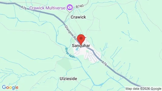 Houses for rent i Sanquhar - Dumfriesshire - kort over placeringen