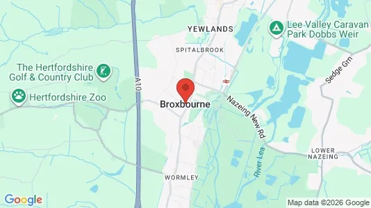 Apartments for rent i Broxbourne - Hertfordshire - kort over placeringen