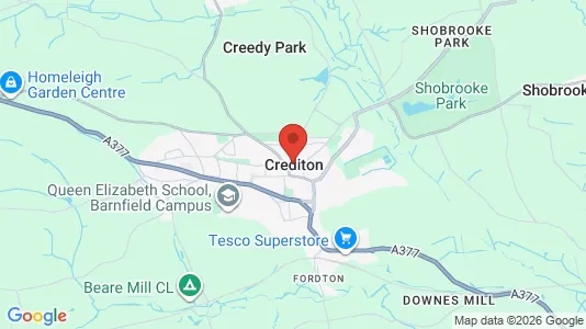 Apartments for rent i Crediton - Devon - kort over placeringen