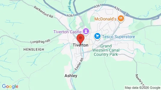 Apartments for rent i Tiverton - Devon - kort over placeringen