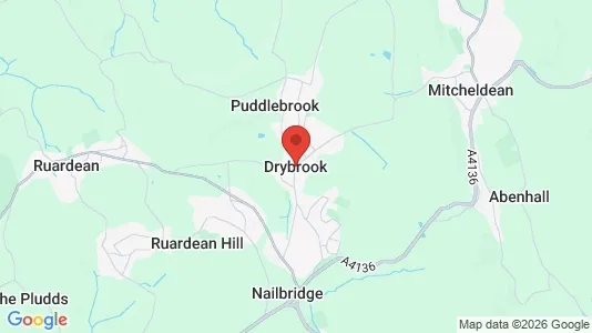 Houses for rent i Drybrook/Longhope/Lydbrook/Mitcheldean/Ruardean - Gloucestershire - kort over placeringen
