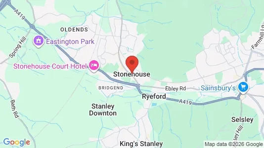Houses for rent i Stonehouse - Gloucestershire - kort over placeringen