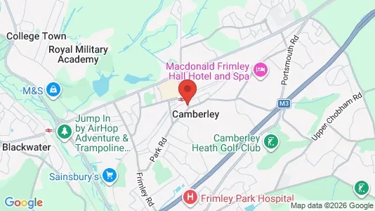 Houses for rent i Camberley - Surrey - kort over placeringen