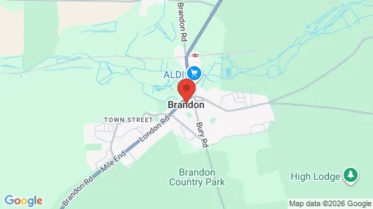 Houses for rent i Brandon - Suffolk - kort over placeringen