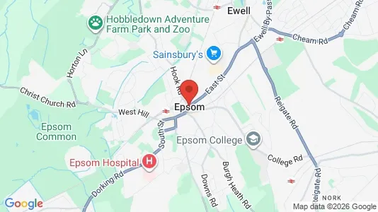 Apartments for rent i Epsom - Surrey - kort over placeringen