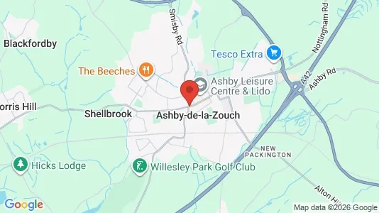 Houses for rent i Ashby-de-la-Zouch - Leicestershire - kort over placeringen
