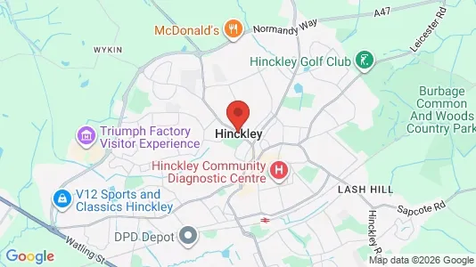 Houses for rent i Hinckley - Leicestershire - kort over placeringen