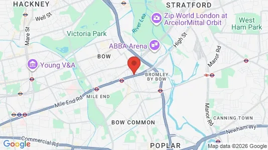 Rooms for rent i London E3 - kort over placeringen