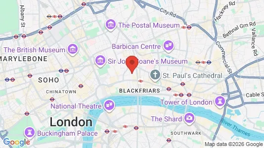 Apartments for rent i London EC4A - kort over placeringen