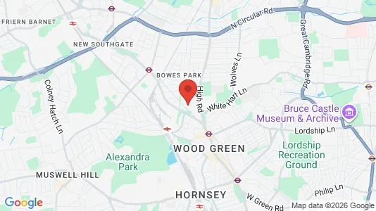Apartments for rent i London N22 - kort over placeringen