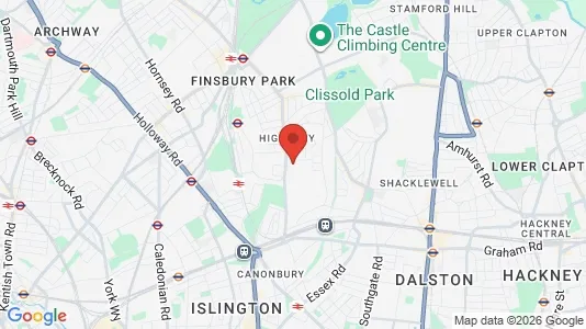 Apartments for rent i London N5 - kort over placeringen