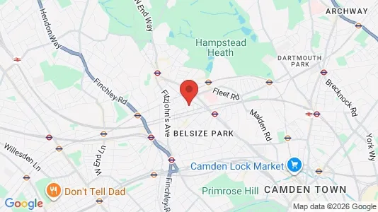 Apartments for rent i London NW3 - kort over placeringen