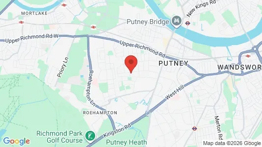 Houses for rent i London SW15 - kort over placeringen