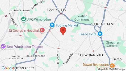Apartments for rent i London SW17 - kort over placeringen