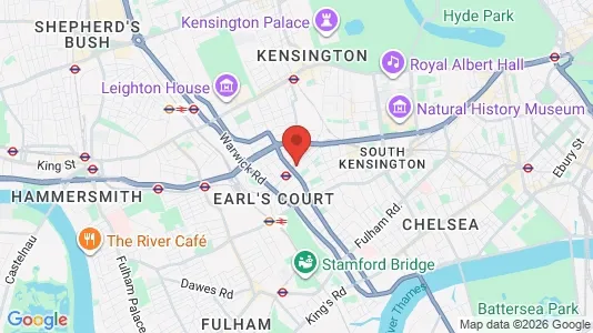 Rooms for rent i London SW5 - kort over placeringen