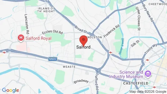 Houses for rent i Salford - Lancashire - kort over placeringen