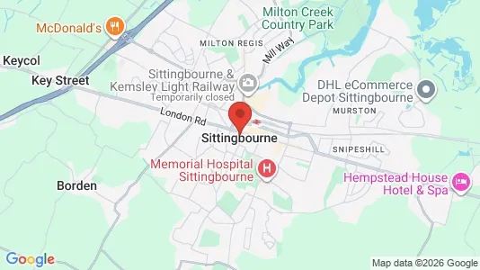 Houses for rent i Sittingbourne - Kent - kort over placeringen