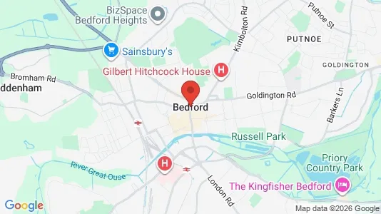 Houses for rent i Bedford - Bedfordshire - kort over placeringen