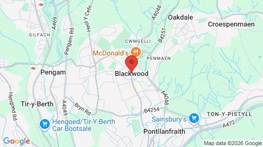 Houses for rent i Blackwood - Gwent - kort over placeringen