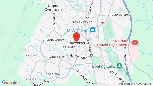 Houses for rent i Cwmbran - Gwent - kort over placeringen