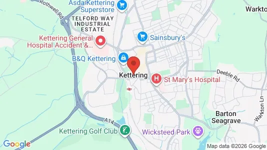 Apartments for rent i Kettering - Northamptonshire - kort over placeringen
