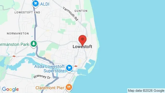 Houses for rent i Lowestoft - Suffolk - kort over placeringen